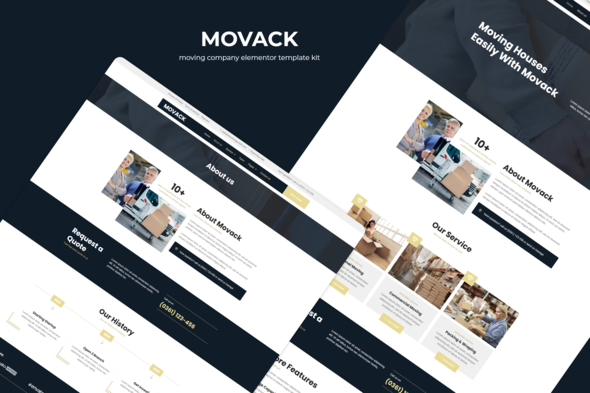 Movak - Umzugsunternehmen Elementor Template Kit
